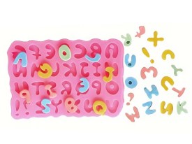Molde silicona abecedario con signos